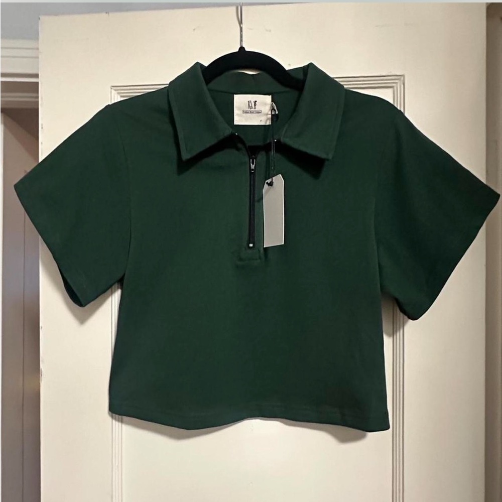 XS Fashion Brand Company Green Zip Tommy Polo